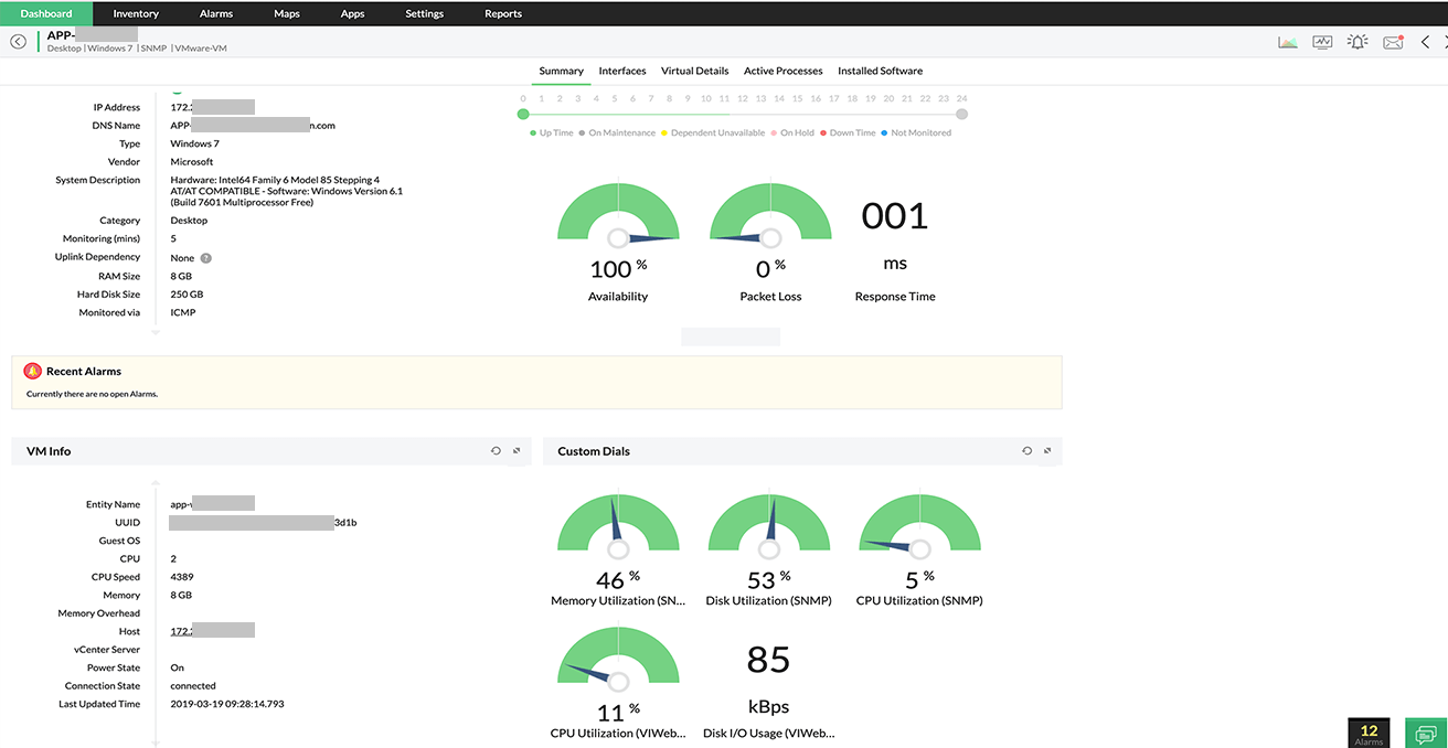 Statistic dashboard